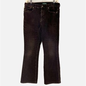 Lauren Jeans Company Classic Bootcut Pants Corduroy Mid Rise Women's Size 12